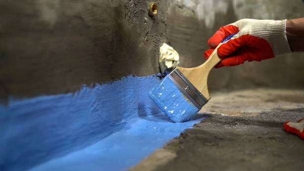 Commercial Waterproofing project at a La Crosse, KS business property by SJ Waterproofing Pros